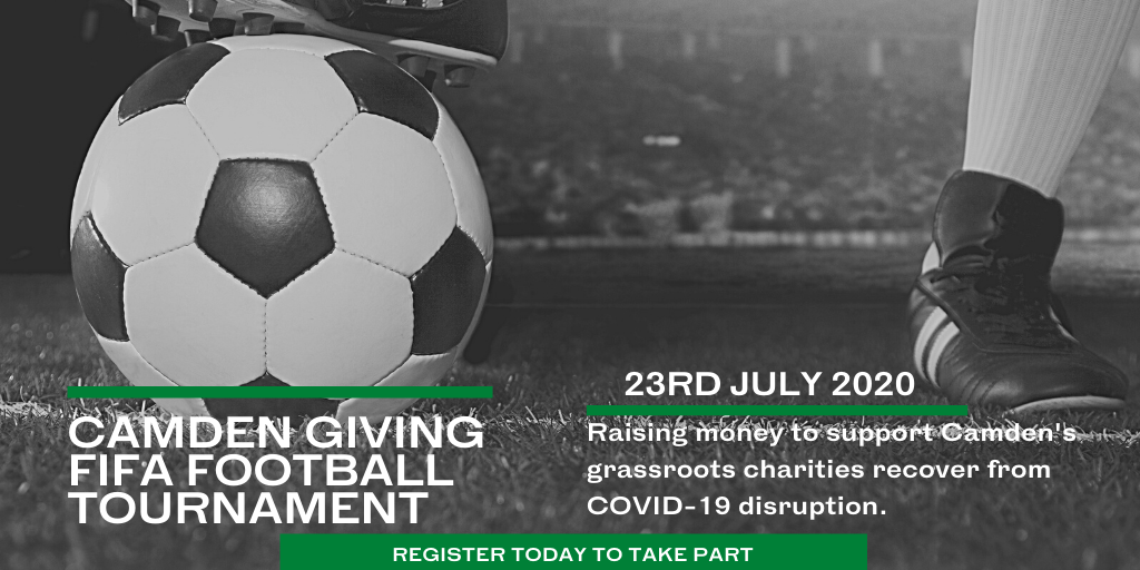 camden_giving's tweet photo. Have you registered to take part in our FIFA tournament? ⚽ Entry is £10 or pay what you can afford, with all donations going to support grassroots charities in this recovery period following COVID-19. Help us to help those who need us most &amp; sign up now!

https://t.co/zUxQjeGV4f https://t.co/z1ZxznpcK5