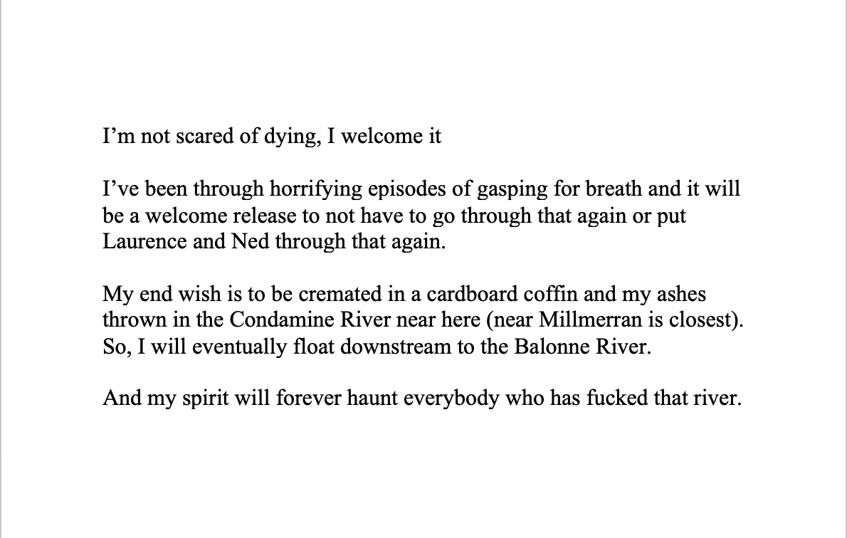 .An updated message from Kylie just now; aka the Goddess Of The River. .