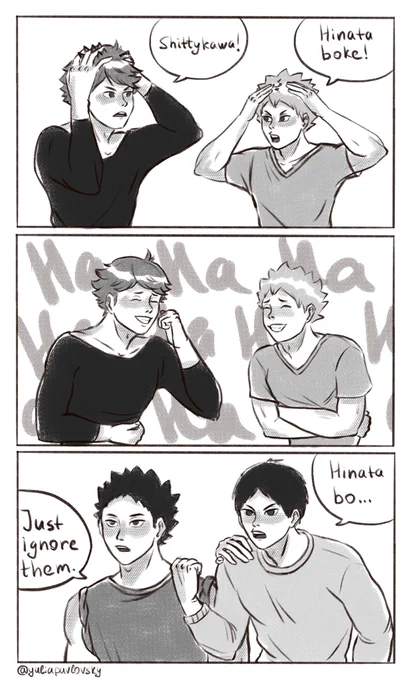 Day 5: COSPLAYING A DIFFERENT CHARACTER #OikawaWeek2020 #OikawaWeek 
Triple dork energy and reasonable Iwa-chan. I really enjoy Hinata's pose and expression on the second frame #oikawatooru #iwaizumihajime #hinatashoyo #kageyamatobio 
