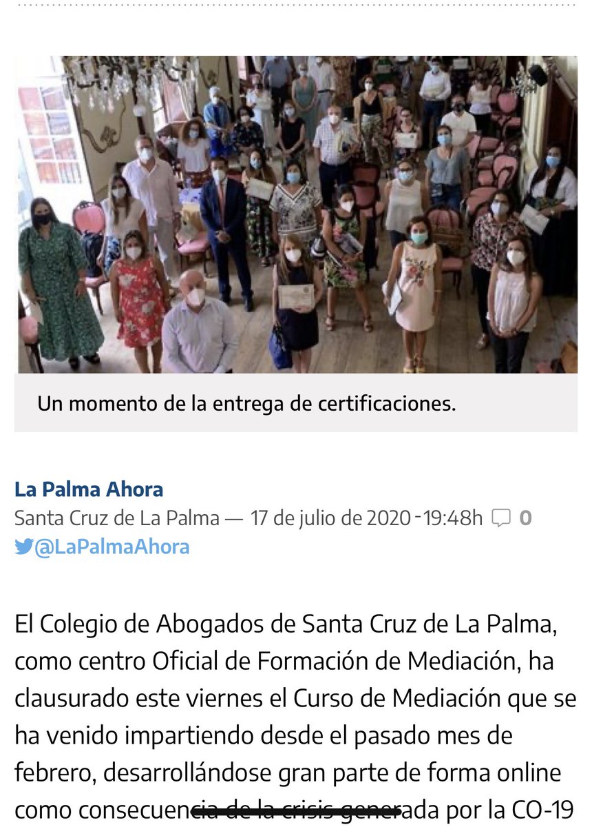 icalapalma_'s tweet photo. Finaliza nuestro Curso de especialización en Mediación. Felicidades @jagarciacazorla #gemmapons #arturoalmansa y @juanantonioica por unas jornadas prácticas de lujo. #ICALAPALMAesmediacion https://t.co/f5SYInKHzf