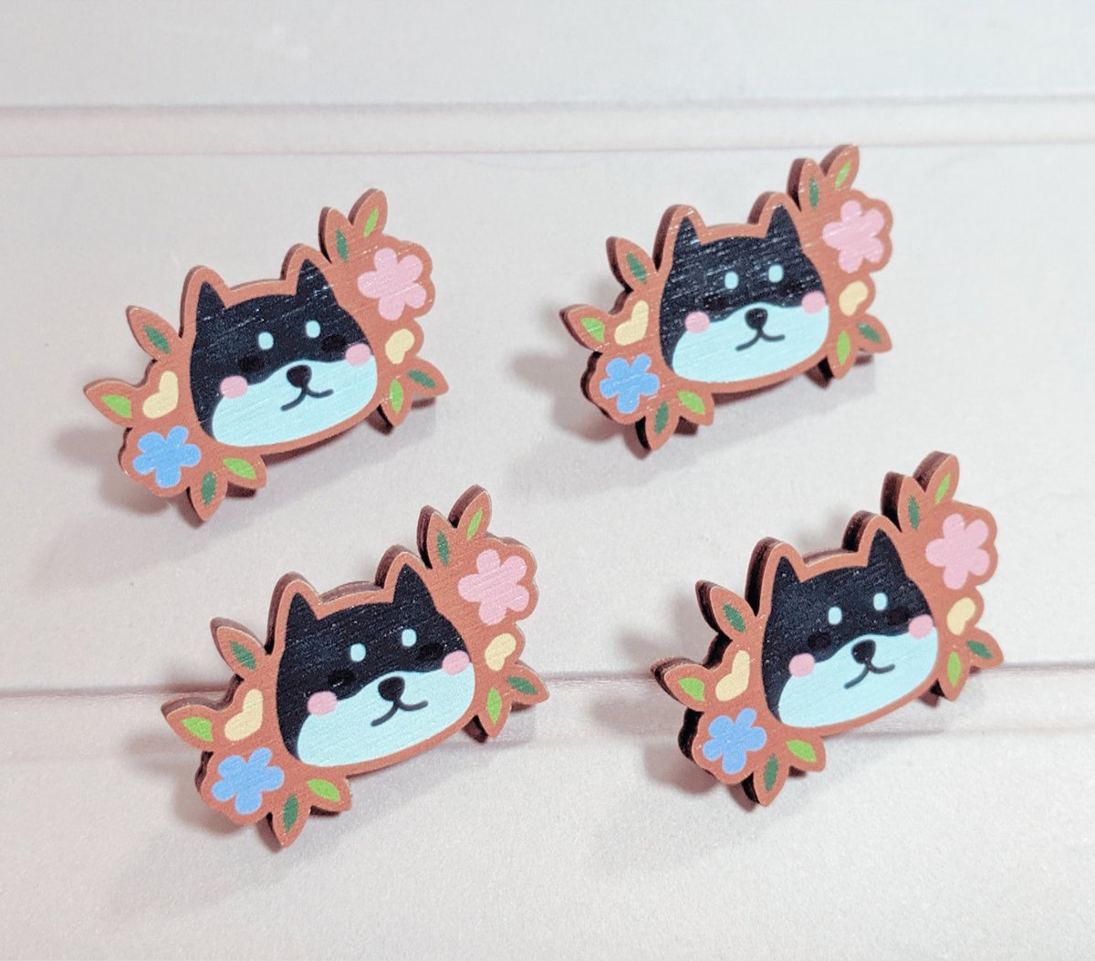 yudineart's tweet photo. Here's Floral Doge! ๐The first ever wood pin that I've designed~
Visit my Etsy at: https://t.co/AyANirJoyZ
#shibainu #doge #pins #woodpin https://t.co/nKnwVru8rh