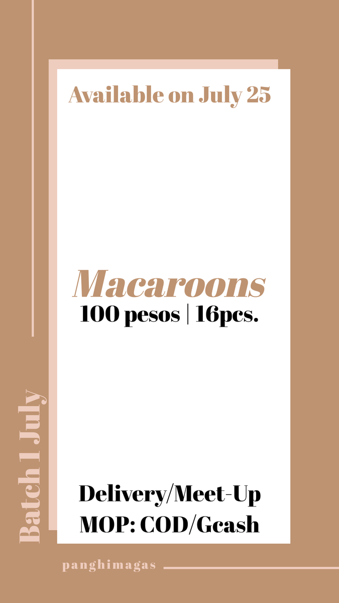 hey_racel's tweet photo. Macaroons kayo diyan!!!!
Available on July 25
Bili na kayo!!!
Yieee bibili na yan😈 https://t.co/Ab1SlrwWJd