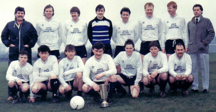 ClowneWanderers's tweet photo. An extra photo for you all this weekend as Sir Galp turns 61 today 🥳🎁 This line up is from the 1986/87 season #KIW #ArchiveSaturday 🏆 https://t.co/0Rowe6uVVn