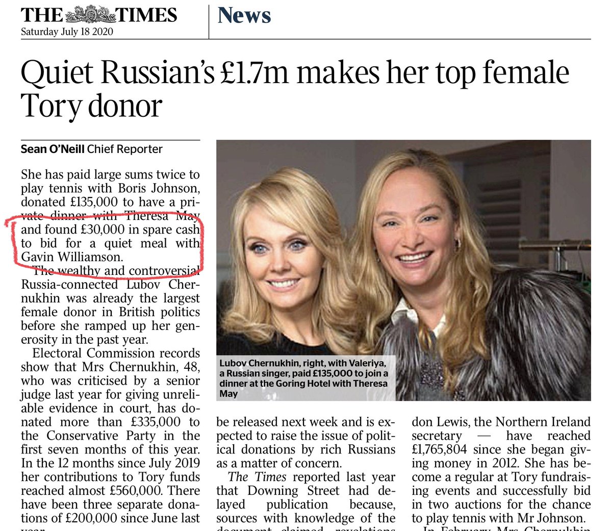 “£30k to have a meal with Gavin Williamson.” What a dark ethical quagmire British politics is becoming