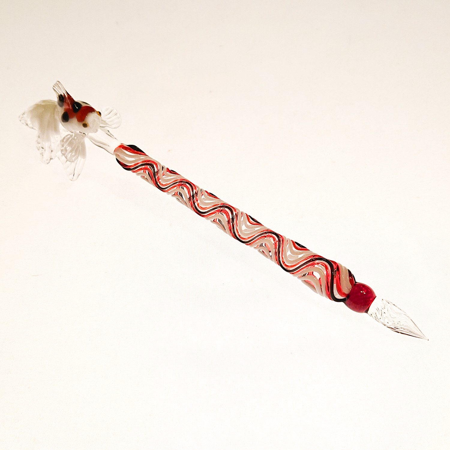 穂坂英樹　ガラスペン　白猫 穂坂英樹 ガラスペン 白猫 - メルカリ