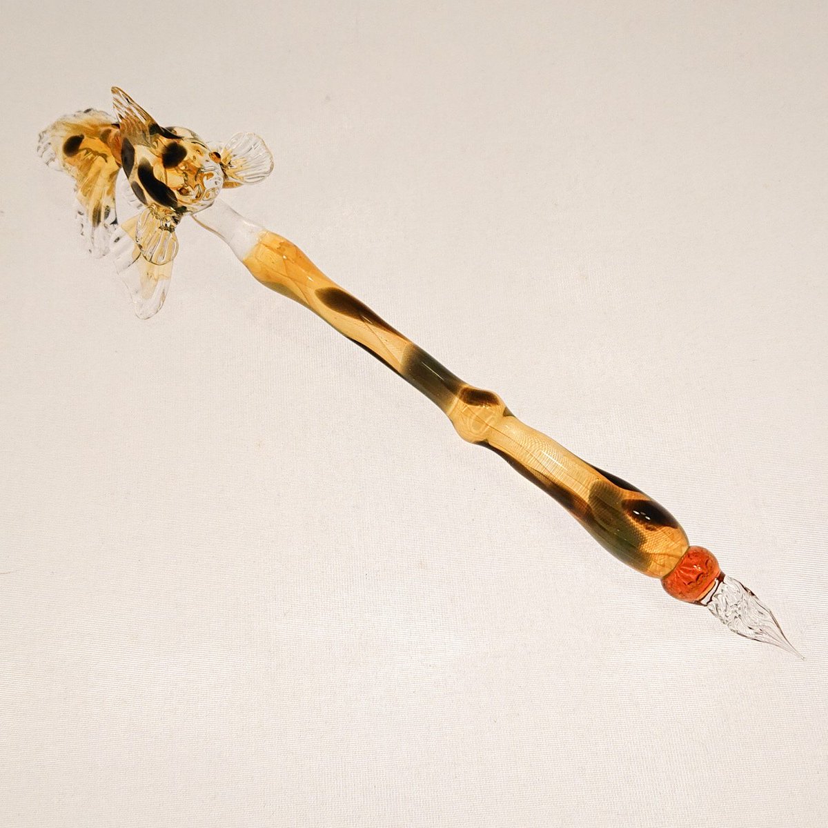 ガラスペン 金魚 Gold fish glass pen 2025 02 FLAME WORKS JAPAN 硝子