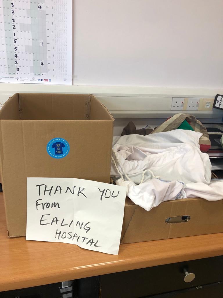 THSBoysSport's tweet photo. Happy recipients of @PenniNagle and the sheen seweres fabulous scrubs! MrP 🌈 @towerhousesch #ealinghospital @Actoncat https://t.co/RbWGSKXbxK