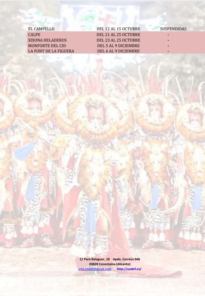 UNDEFmyc's tweet photo. Listado actualizado, esta semana incluimos la población de Albaida.
#undef #morosycristianos #música #pólvora #fiestas #tradición https://t.co/1FqMHF8Slp
