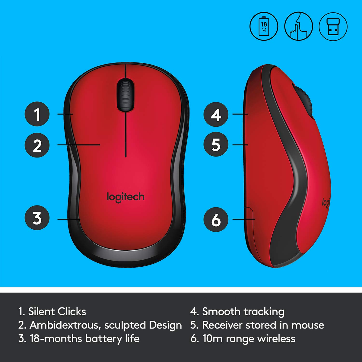 ManagerDeal's tweet image. Logitech M221 Wireless Mouse, Silent Buttons, 2.4 GHz with USB Mini Receiver, 1000 DPI Optical Tracking, 18-Month Battery Life, Ambidextrous PC/Mac/Laptop - Red Rs.649/-

#Logitech #mouse #wirelessconnect #wireless 

ekaro.in/enkr2020071843…
