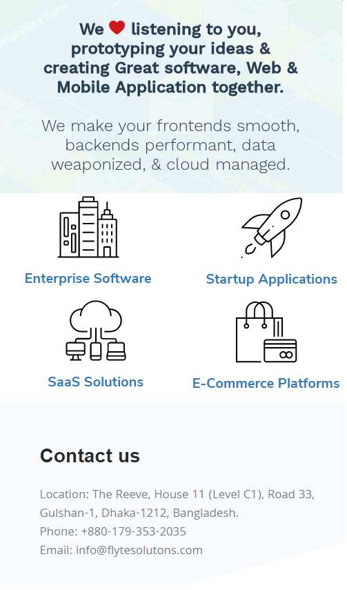 flytesoft's tweet photo. No matter what engagement model you will choose to work with Flyte Solutions, we guarantee that the #development process will be #effective and #productive.

Let's Discuss:
https://t.co/jDGJfEvsX9
Phone: +880-179-353-2035
Email: info@flytesolutions.com https://t.co/ymjHUmePRD