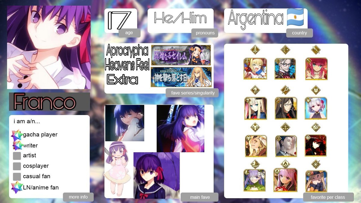 so_fate's tweet photo. 🌺#fgointro🌺
Well, I finally managed to do this, I do not have many followers on Twitter, less mutuals. I would love to start talking to people with the same tastes and ideas of this community, I hope you like it🌺 https://t.co/8YeAoJW9cx