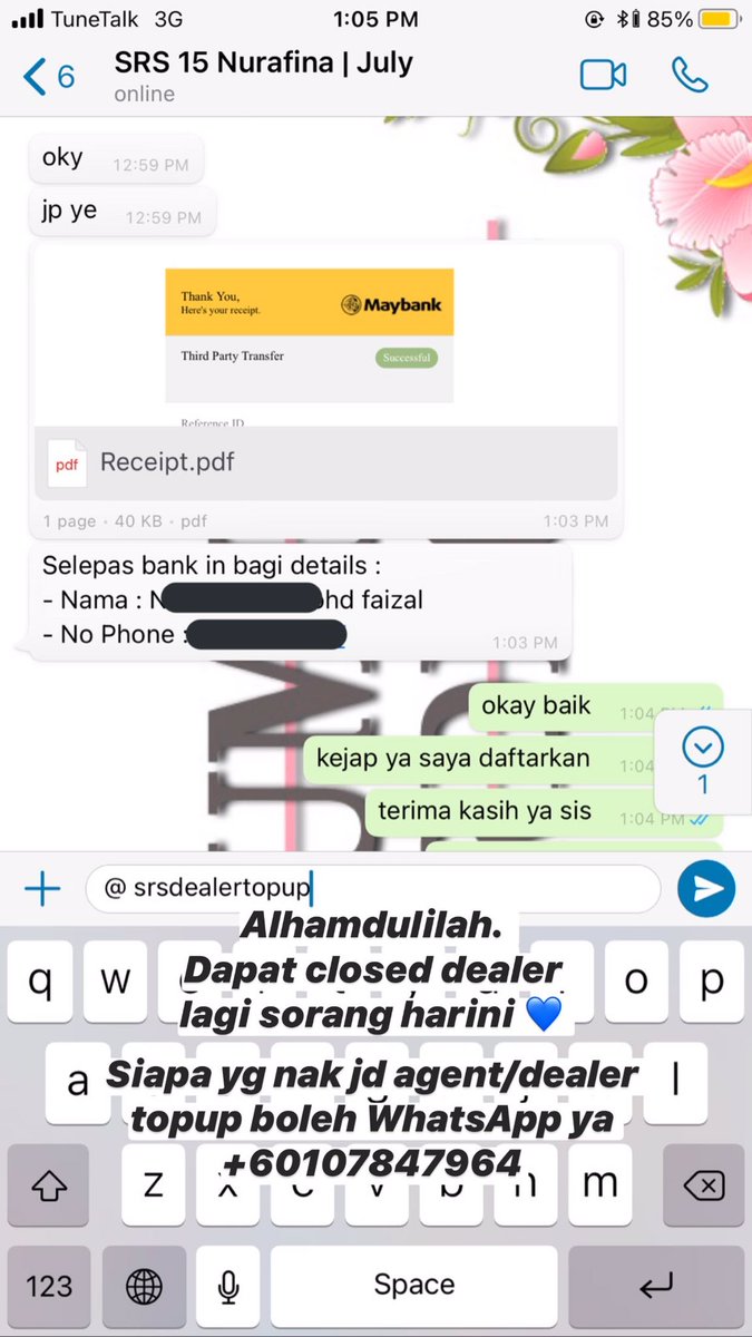 srsdealertopup's tweet photo. Alhamdulilah dapat daftarkan seorang lagi dealer harini 💙
Siapa lg yang nak daftar sebagai agent/dealer topup boleh pm Abe Shaz terus okay
010 784 7964
#AgenTopUp #AgentTopUp #DealerTopUp #JualTopUp https://t.co/tRMrlm1M4o