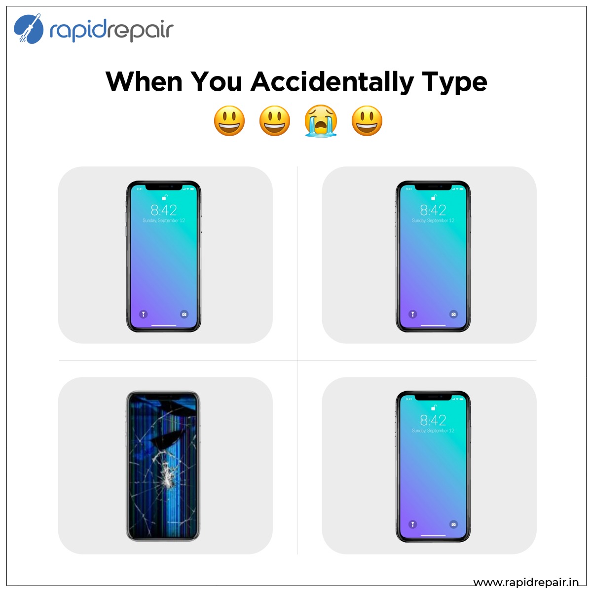 rapidrepair4u's tweet photo. Isnβt it relatable much?
#TrendingFormat #WhenYouAccidentallyType #MemeMarketing #TrendingNow #iPhoneRepair #WeWillFixIt #RapidRepair #LeagueOfTechies #GiveUsACall #Apple #iPhone #Battery #iPad #Android #MacBook https://t.co/tKAGA1gn7O