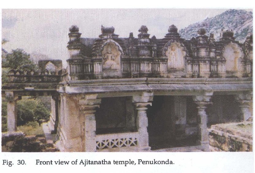 Penukonda:another important Jain centre , according to bhattaraka tradition, penukonda is reckoned as one of the 4 vidyasthanas along with Delhi, kolhapur & Jina kanchi.Today only two Jain temples namely of lord ajitnatha & parshvanatha remains.