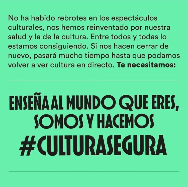 CoachingMusic10's tweet photo. #culturasegura 
@govern @barcelona_cat @bcncultura @ConcertsBCN @oriolmitja https://t.co/AgHmLmgsOY