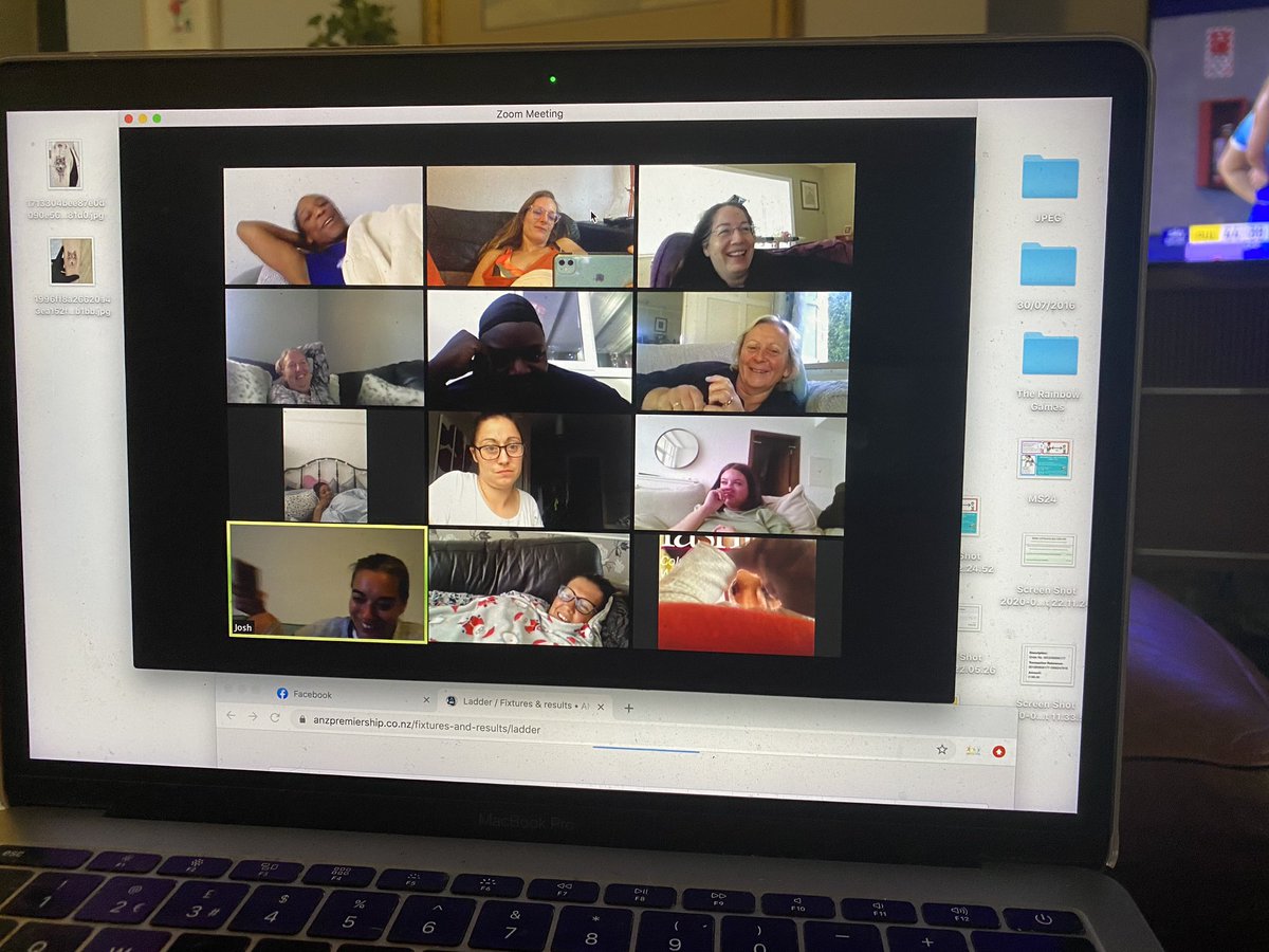 KatWhittall's tweet photo. Early morning with the #nogglebox crew watching the @ANZPremiership lively last quarter certainly woke me up. https://t.co/7BphRoKYNz