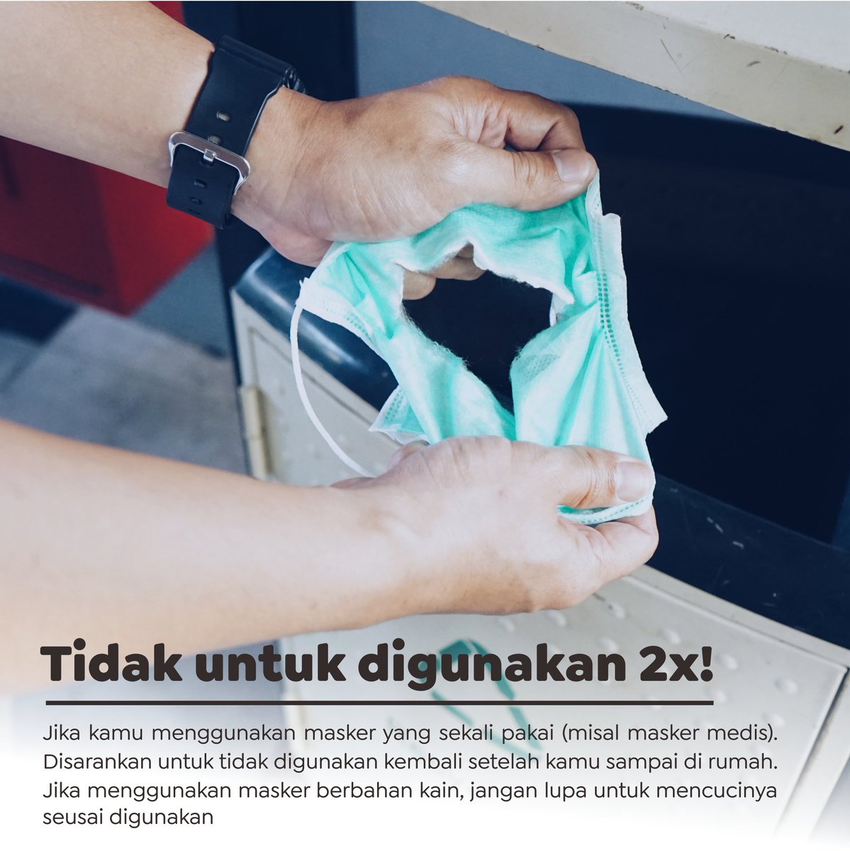 SapawargaSby's tweet photo. Hai hai

Kita tentunya udah tahu ya kalau pakai masker adalah salah satu kegiatan yg wajib dilakukan di masa pandemi ini, terutama ketika kalian keluar rumah 😷 https://t.co/UgPH49w1Mz