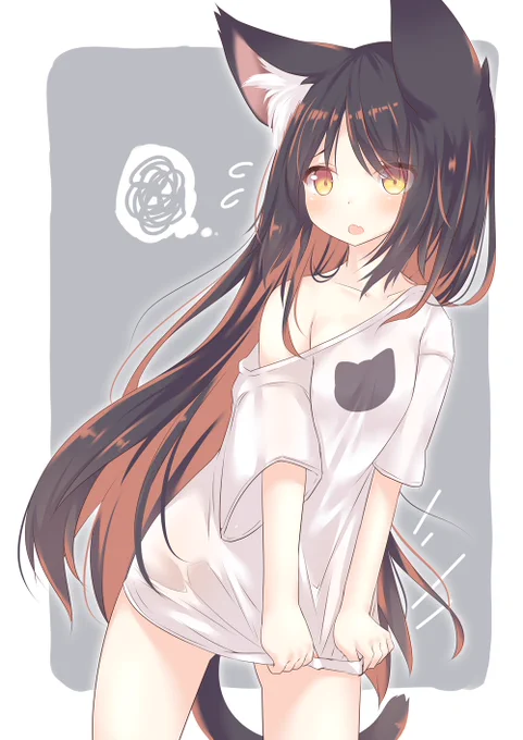服が落ち着かないねこ 