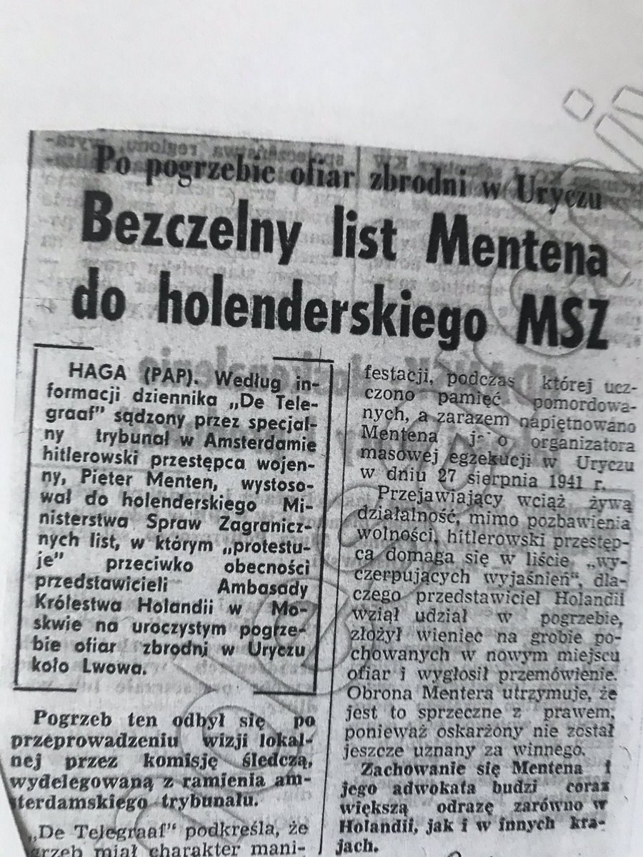 ogorekmagda's tweet photo. Holenderski SS-man Pieter Menten zabija polską inteligencję we Lwowie. Kradnie Polakom dzieła sztuki takiej wartości, że po IIWŚ zostaje 7.najbogatszym człowiekiem w Holandii. Umiera w 1987r. w luksusie.

W 2020 Holendrzy długopisem NYT sugerują, że Polska ukradła im obrazy. https://t.co/fEKHY4W5vH