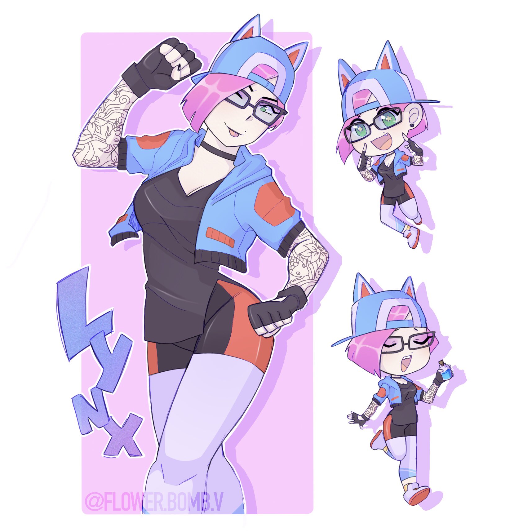 flower power ₍ᐢ..ᐢ₎🌸💣 on X: Fortnite - Lynx Kassandra 💫💖 one of my  favorite skins! Her color scheme is vibrant af and I dig that 😎💅🌸🌸!!  fortnite fortnitefanart flowerbombv 🌸💣 t.cohlt61mMriS 