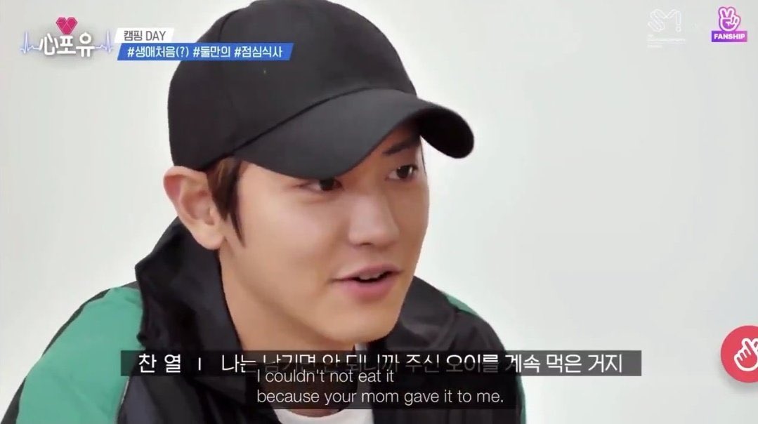 So Chanyeol doesn’t like cucumber ..interesting 