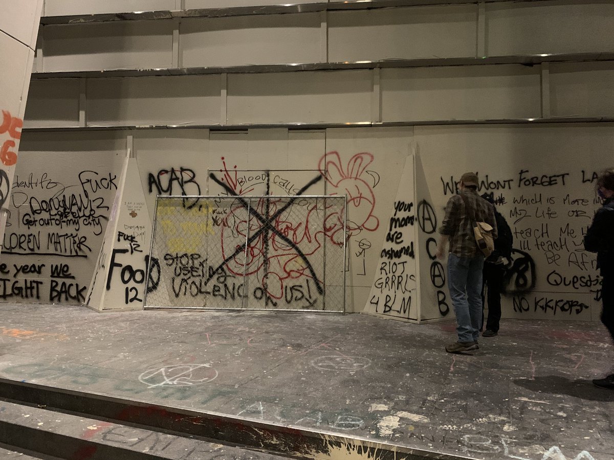 A fence is placed on the door