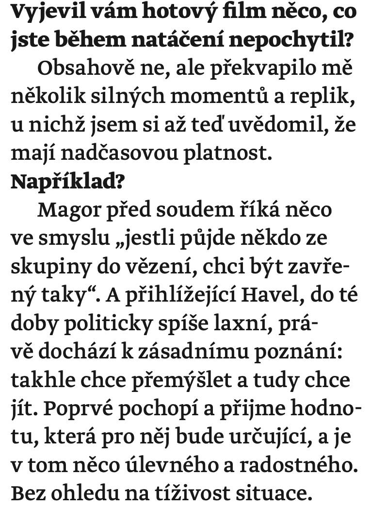 Reflex_cz's tweet photo. #ViktorDvořák říká: Každý v sobě máme nějakého svého prezidenta.
#rx29 #print https://t.co/3nTJJyQIlI