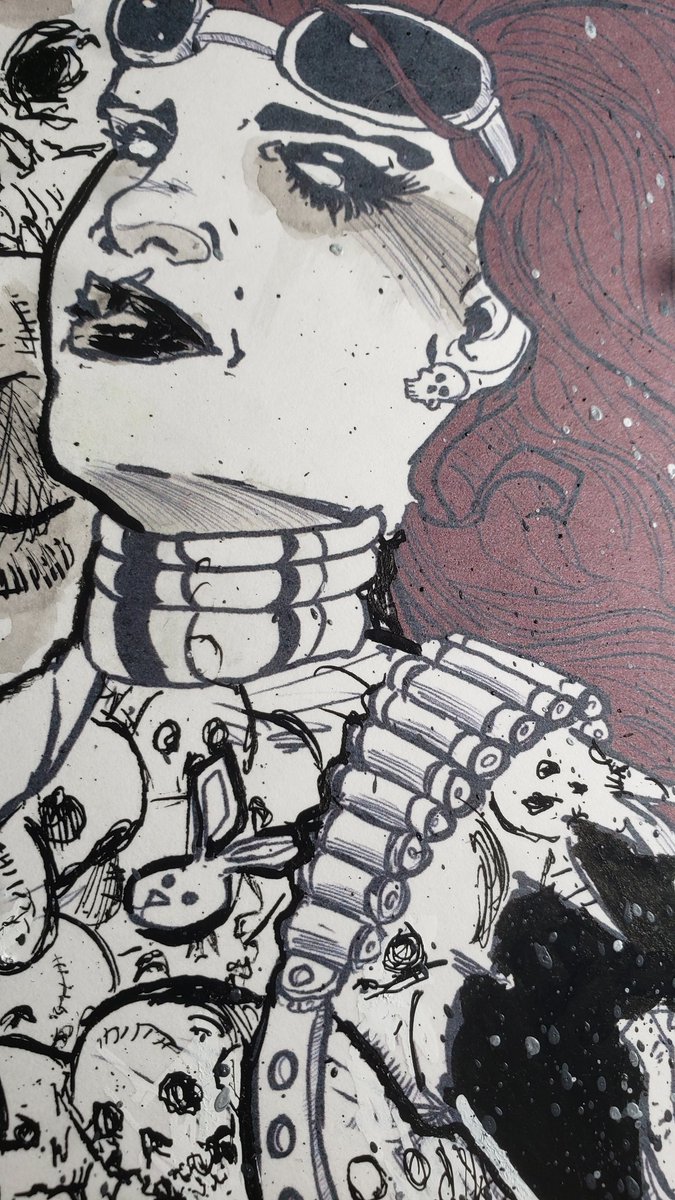 unhingedent's tweet photo. The only peak you're getting from this final ABSOLUTE Valkyrie embellished #print . Eternal thanks to @RedValkyrieYT ! Go back her channel and get her to 1000+ subs! #ComicsGate #Valkyrie #comicartist #slingingink https://t.co/FHYrDU8plf