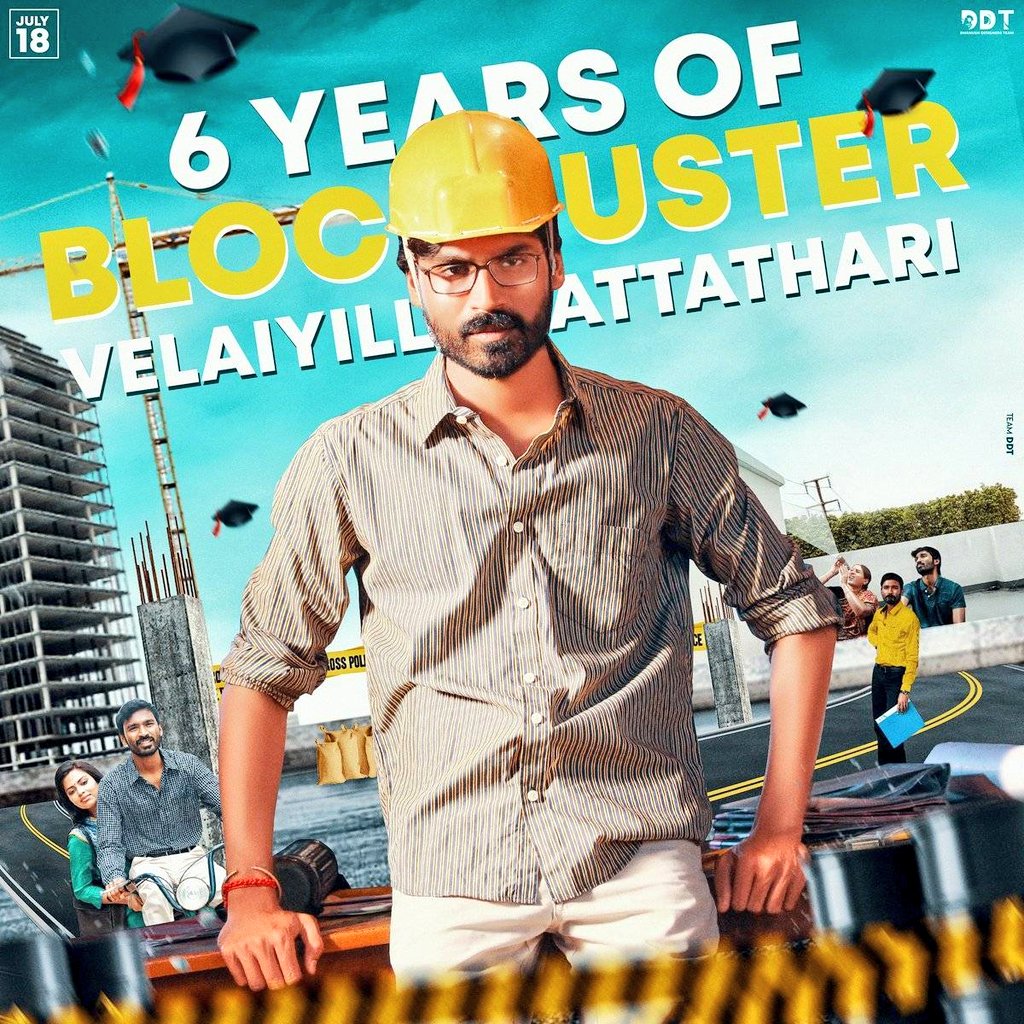 spp_media's tweet photo. Struggle of a Civil Engineering Graduate & boy-next-to-door Raghuvaran will be cherished forever by Kollywood.
#6YearsOfBlockbusterVIP #6YearsOfVIP #6YearsOfVelaiIllaPattadhari #VelaiillaPattadhari
Kudos !
@dhanushkraja @VelrajR @anirudhofficial @wunderbarfilms @Amala_ams https://t.co/TB6Hohn2QV