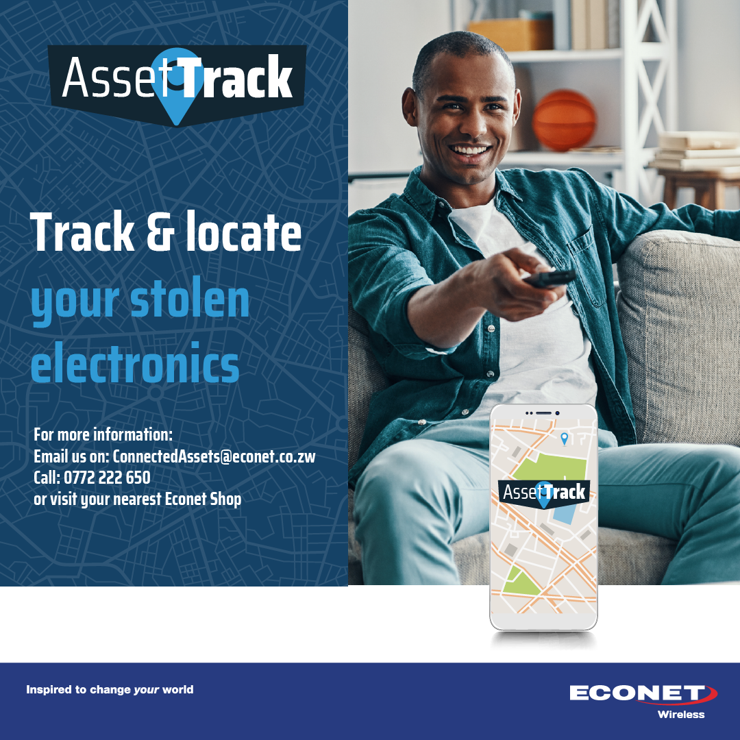 econetzimbabwe's tweet photo. Track & Locate your stolen electronics whenever, from wherever you are!.
Contact us today:
✉️Email: ConnectedAssets@econet.co.zw
📱Call: 0772222650
#TrackAndLocate #AssetTrack https://t.co/74xaX53eWs