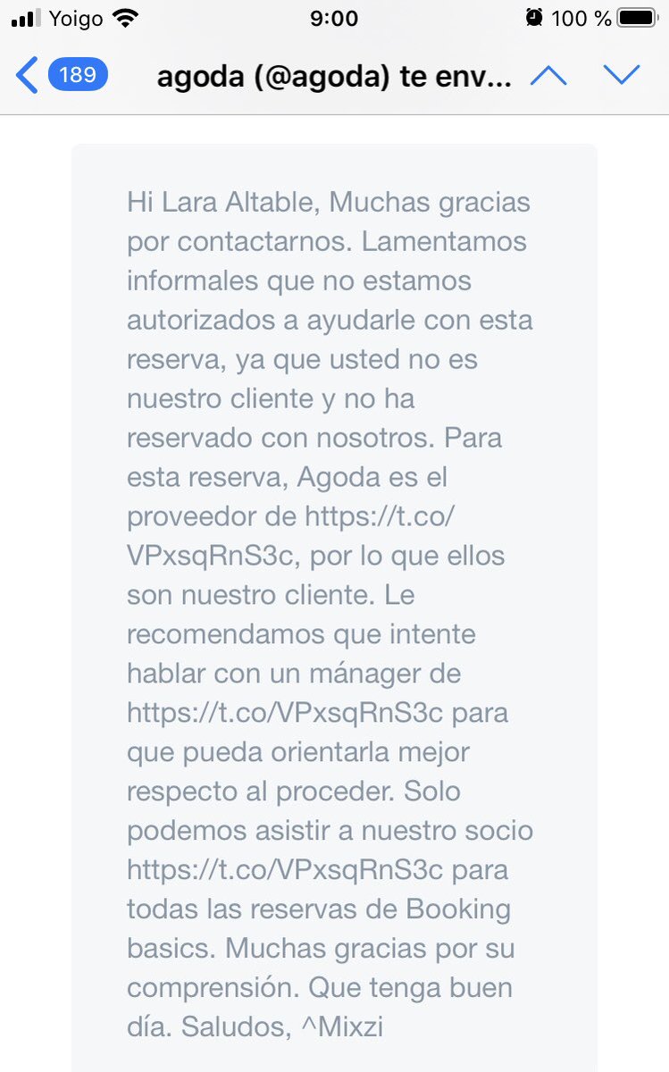 l_altable's tweet photo. Según @agoda mi reserva la tengo que gestionar a través de @bookingcom. y según estos últimos es al revés. Se pasan la pelota con tal de no permitirme cancelar una reserva en Melbourne cuando mi vuelo está cancelado y está prohibido entrar al pais!!! de vergüenza. #Abuso #estafa https://t.co/6Anz3iDUyX