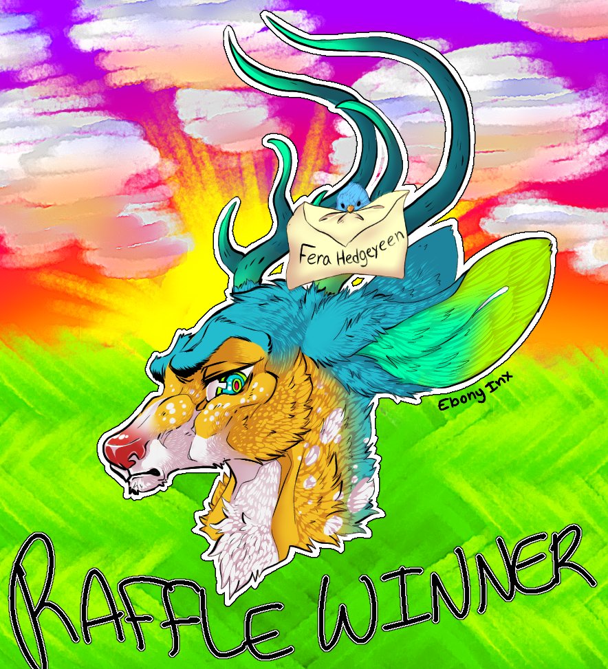 EbonyInx's tweet photo. Twitter raffle winner @SpikeyBlep
Congratulations!!! #furries #furryfandom #furryraffle #furrycommunity #furrydrawing #furriesareawesome #furryartist #furrycommission #furryart #furrieart 
#furry #furriecommissions #furriedrawing #furrydigitalart #furriedigitalart https://t.co/5nUqdrQEmX
