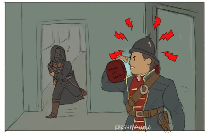 i finished dishonored this morning. heres the scariest thing to ever happen to me in game 