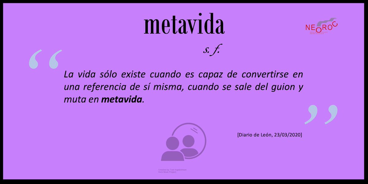 DNeologismos's tweet photo. #metavida #neologismo #neologismodiario #NEOROC https://t.co/Rv7YUhtXAz