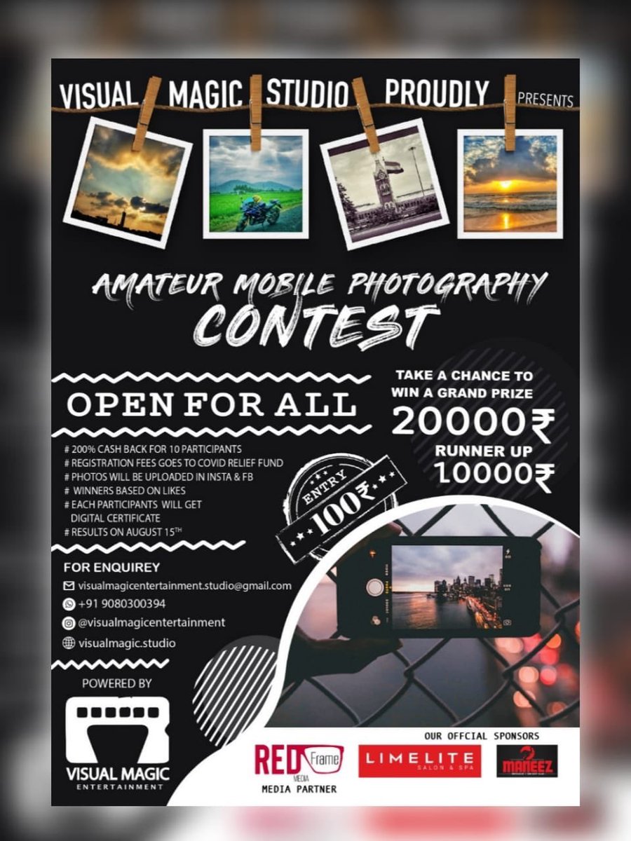 Haswath (@haswath_pro) on Twitter photo ,<a href="/visualmagic3/">Visual Magic Studio</a> Visual Magic Entertainment Presents Photography Contest you can submit any Pictures from your Best Click Prizes 1st ₹20000 - 2nd ₹10000 -3nd 200% Cashback (Top 10) all participant will get E certificate Reg fee ₹100 Gpay No -9789985478 forms.gle/ttynwkb5TobZBx… ,<a href="/visualmagic3/">Visual Magic Studio</a> Visual Magic Entertainment Presents Photography Contest you can submit any Pictures from your Best Click Prizes 1st ₹20000 - 2nd ₹10000 -3nd 200% Cashback (Top 10) all participant will get E certificate Reg fee ₹100 Gpay No -9789985478 forms.gle/ttynwkb5TobZBx…