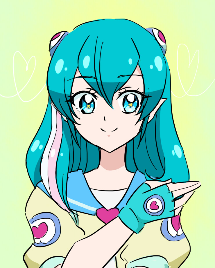 セミロングルン みひろのイラスト