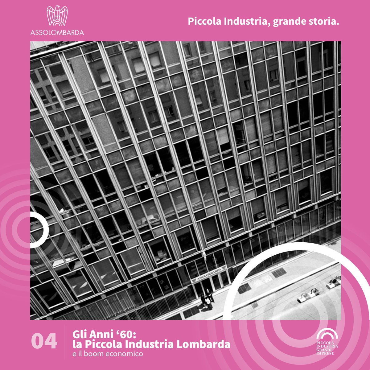 Assolombarda's tweet photo. 1960: #GioPonti progetta la sede #Assolombarda in via Pantano a #Milano nel segno di funzionalità e artigianalità tipica di quegli anni. 

Ascolta la puntata04 del #podcast "Piccola Industria, grande storia" sugli #anni60 e sul saper fare lombardo ➡ https://t.co/E5VtNJZj6O https://t.co/Xij76EDc45
