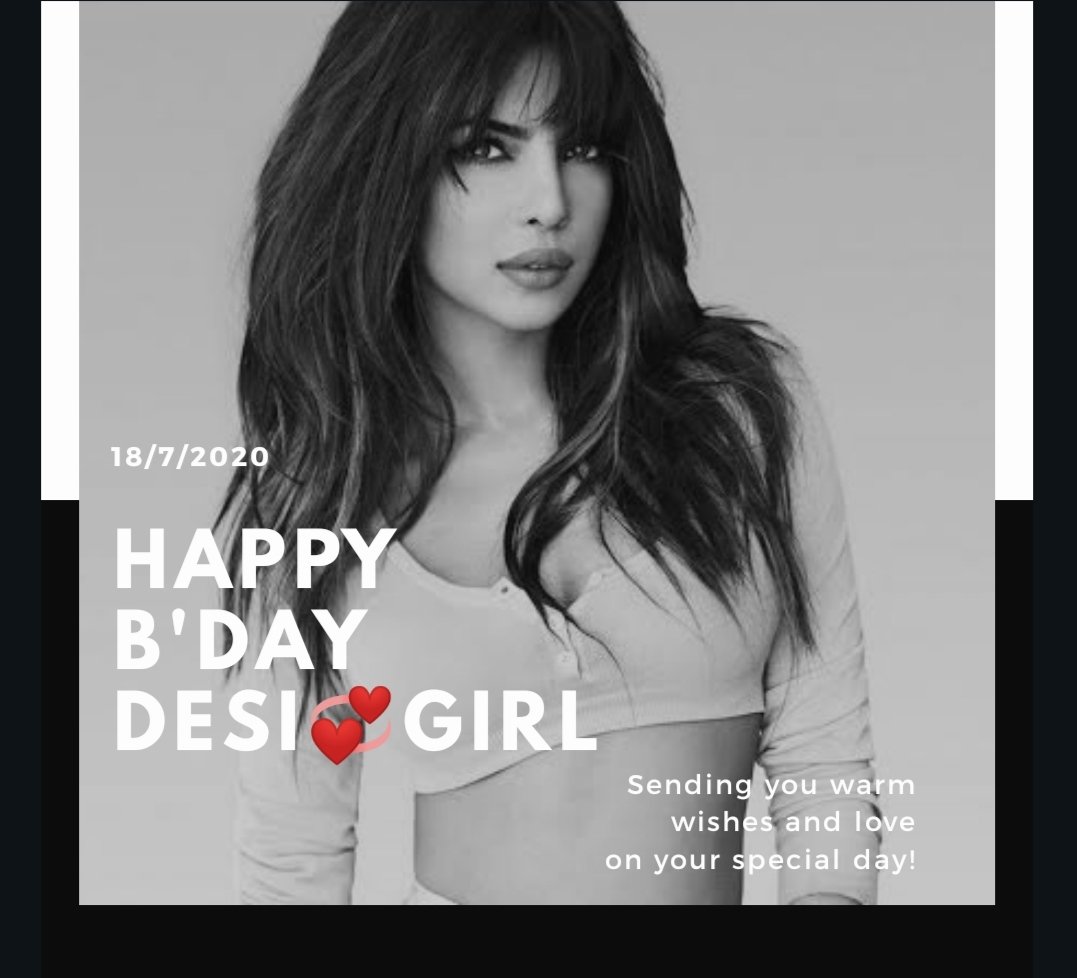 Bollywood20002's tweet photo. Happy birthday 💞 Desi girl @priyankachopra @nickjonas https://t.co/AUVICKsDBE