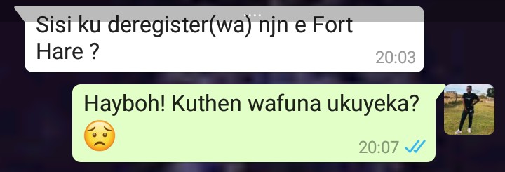NNomfula's tweet photo. Ndivukele Kule message 💔💔, Lo ngumntana endimncede ukuba afumane isikolo kulonyaka, akanabazali bekunzima kwa uku-applyer kuye, namhlanje uncama imfundo ngenxa ye Forthare😭😭😭. @forthare_Uni,
@sakhelab @DrBladeNzimande @OscarMabuyane @ https://t.co/m1PJ5Qk7N6