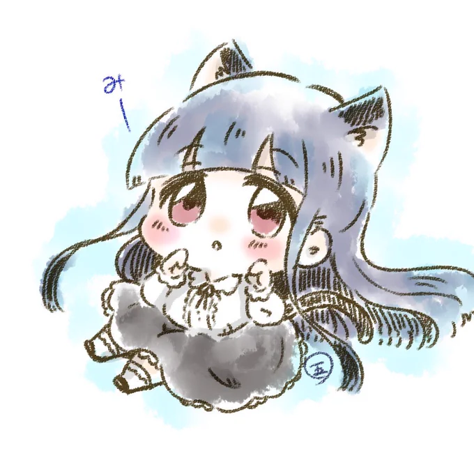 ぽんっ。 #デフォルメ絵を流してデフォルメ民を増やそう 