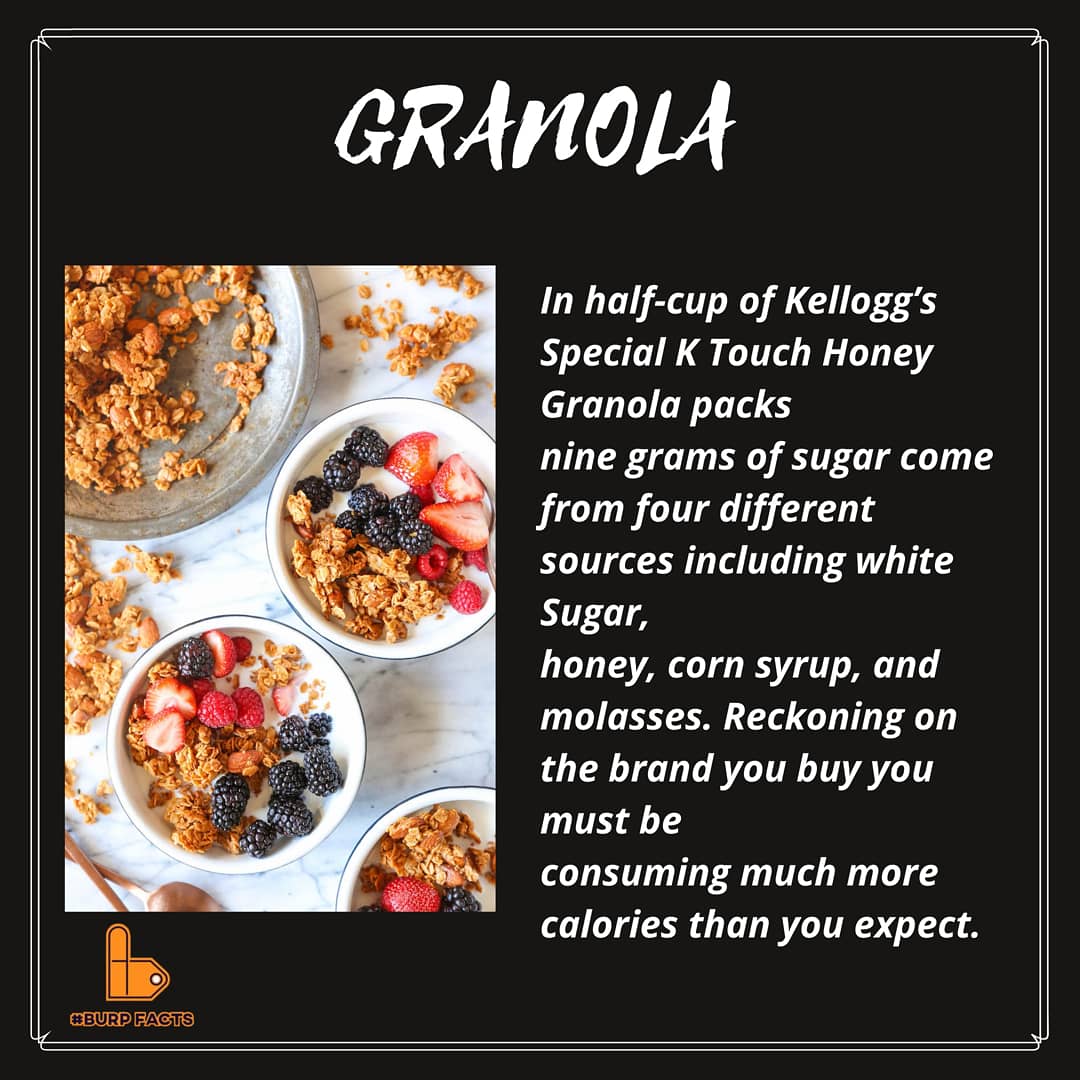 burpfacts's tweet photo. While inculcating a healthy diet , we unknowingly tend to munch on foods .
So here we are with the " so-called " healthy food that you thought was good for your health .
#SaturdayMorning #foodpanda #foodphotography #foodfacts #burpfact #kunalkamra #NelsonMandelaDay https://t.co/QkBFhbXO6C