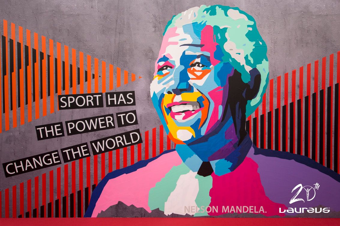 LaureusSport's tweet photo. Today marks what would have been Nelson Mandela’s 102nd birthday. 

As the first Patron of Laureus and the man instrumental in defining the ethos and values of Sport for Good we celebrate Madiba’s legacy in making a positive change in the lives of others 🙌

#MandelaDay https://t.co/PtYfAzBu9T