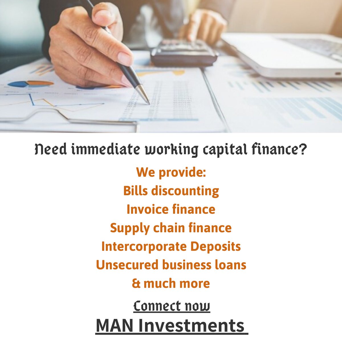 InvestmentsMan's tweet photo. #workingcapital #funding #financing #supplychainfinance #SupplyChains #invoicefinance #ICD #corporatefinance #MSMEs https://t.co/iafIKCiJJA