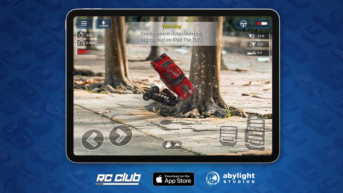 RC_ClubAR's tweet photo. Ouch!
For realistic pain of crashes, play #RCClubAR on #iPadPro2020.
For a more virtual - but not less fun experience - any iOS device will do! (From #iPhoneSE).
Here: https://t.co/tnDwFeX8Q5
#screenshotSaturday #indiedev #indiegame #indiegamedev #gamedev #IndieDevWorldOrder https://t.co/m0oaxbEv3j