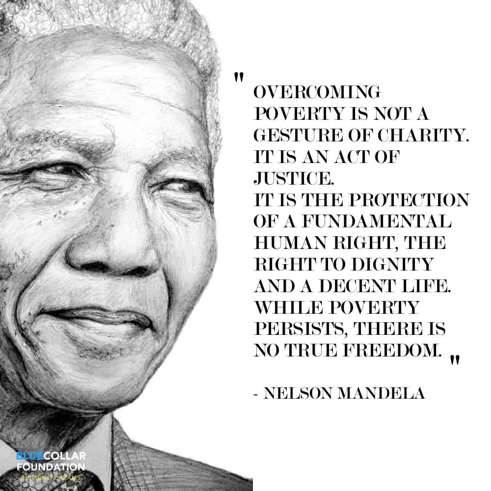 BlueCollarF's tweet photo. Happy #MandelaDay! An act of kindness is an act of justice. To improve someone's quality of life is to uphold their human rights. That's the kind of commitment and change we want to strive for going forward 🖤 

#MandelaDay2020 #NelsonMandelaDay #MandelaMonth https://t.co/zGFpX9GAz8