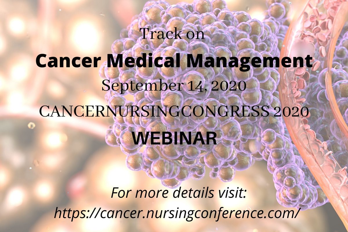 CancerNursing18's tweet photo. Over the past few years, standard management of early stage and advanced stage cancer has been enhanced by knowledge gained about the biology of the disease, results from a number of eagerly anticipated clinical trials and the development.#cancernursing #webinars https://t.co/ptZVuciopz