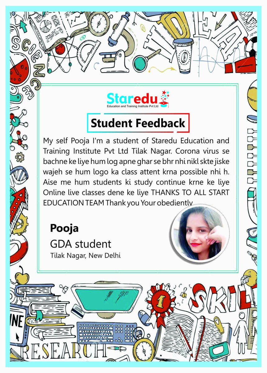 StarEduOfficial's tweet photo. Thank you Ms. Niketa kumari &amp; Ms. Pooja for the amazing feedback!!

#StarEdu #StarEducation #OnlineClasses  #ParamedicalCourse #OnlineCourse #ParamedicalClasses https://t.co/W4Uzn4q0wO