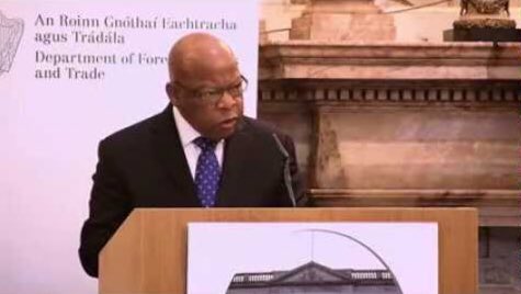 Congressman Lewis was a friend to Ireland & greatly admired. In 2014 he delivered the 4th Iveagh House Commemorative Lecture in Dublin (link)A light has gone out in the West. Ar dheis Dé go raibh a anam (that his soul might be on the right hand of God) https://www.dfa.ie/our-role-policies/our-work/casestudiesarchive/2014/april/john-lewis-iveagh-house-lecture/