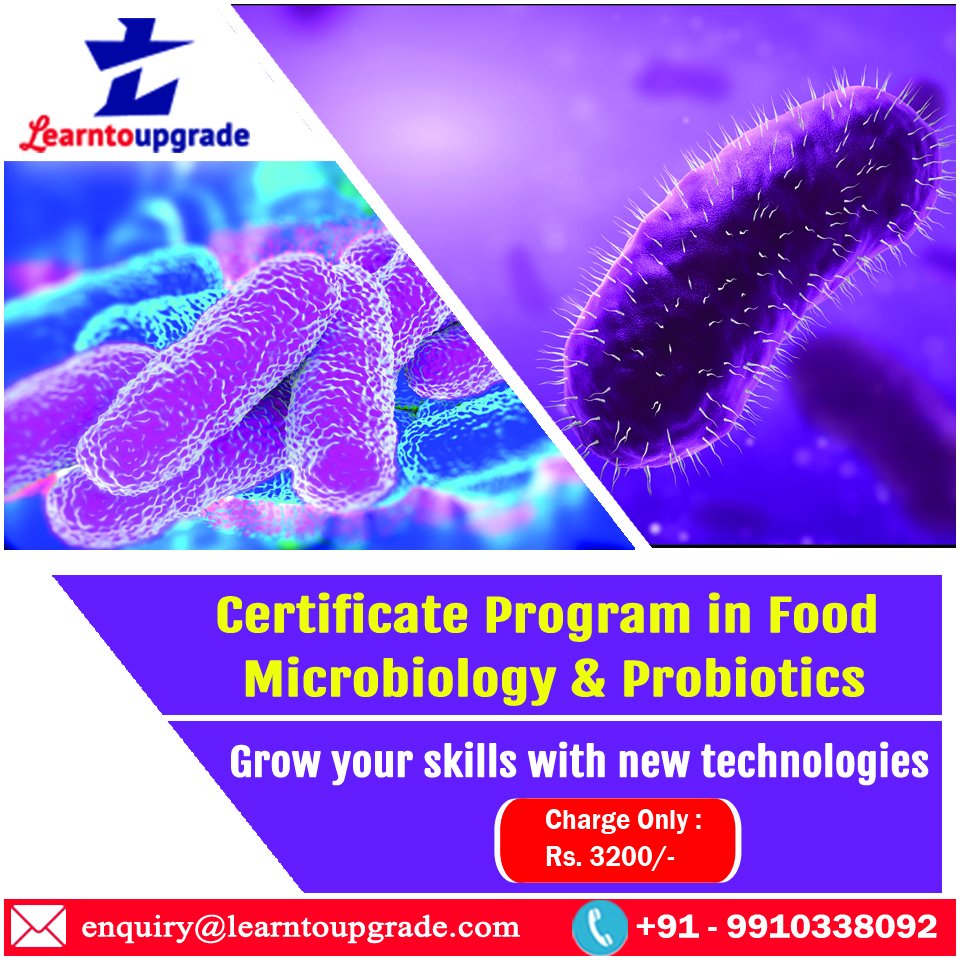 learntoupgrade's tweet photo. Get Studies for Microbiology &amp; Probiotics, and get as well as Certificate program in food. Live training. Visit  https://t.co/m7eCff82aj

#Microbiology #MECHATRONICS #TECHNOLOGIES #Certificates #SelfLearning #training #certificationcourse #motivationalquote #successful #happiness https://t.co/BHiHGP7oS9