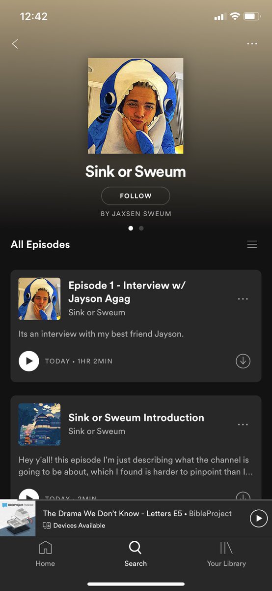 JSweum's tweet photo. “Sink or Sweum” podcast is officially up and running on Spotify! Come check it out, I know it’s not great but hey it’s a start! https://t.co/yVbc8rT40D